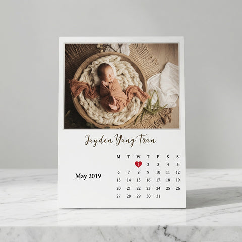 Custom Calendar Birch Tree Frame