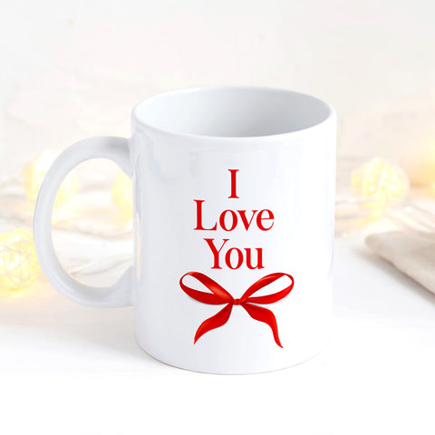 Personalised Cups with Ribbon Design