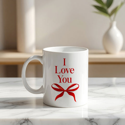 Personalised Cups with Ribbon Design