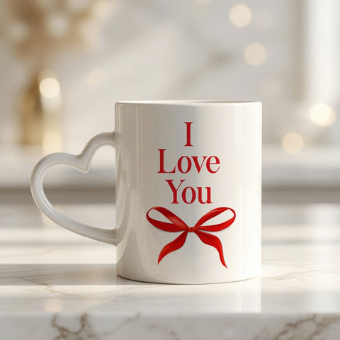 Personalised Cups with Ribbon Design