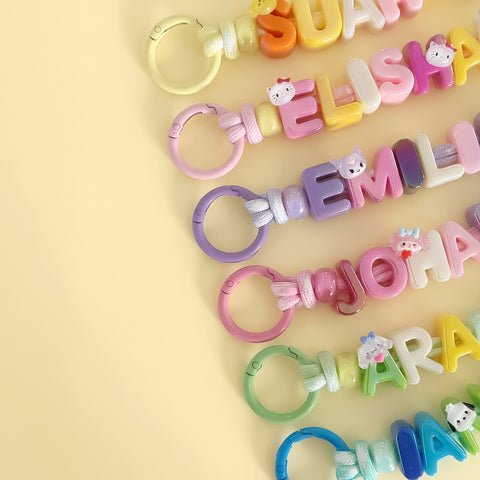 Kawaii Name Keyring