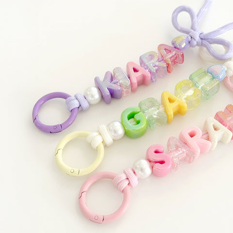 Pastel Name Keyring