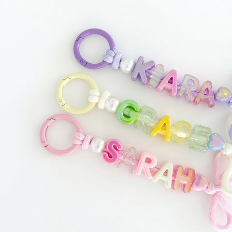 Pastel Name Keyring