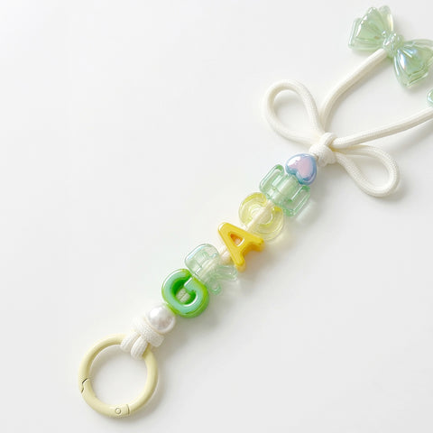 Pastel Name Keyring