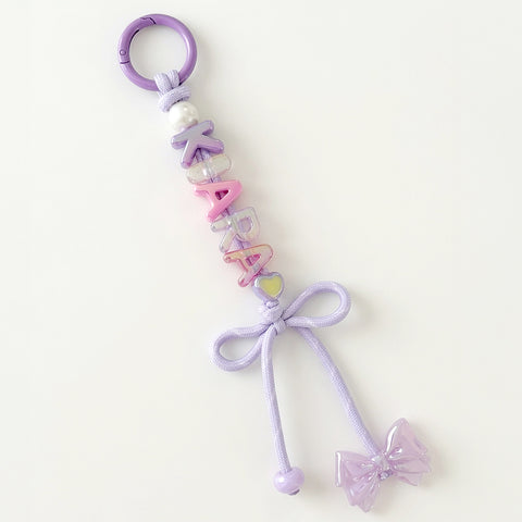 Pastel Name Keyring