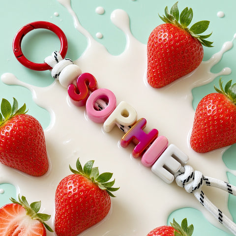 Personalised Fruit Pop Name Keyring