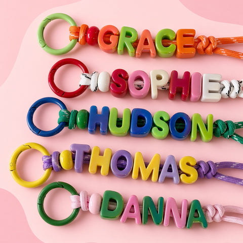 Personalised Fruit Pop Name Keyring