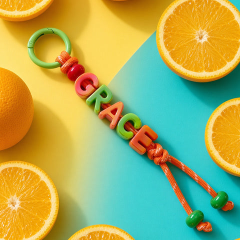 Personalised Fruit Pop Name Keyring