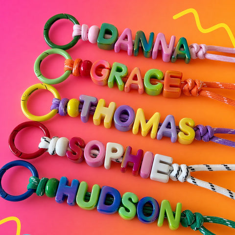 Personalised Fruit Pop Name Keyring