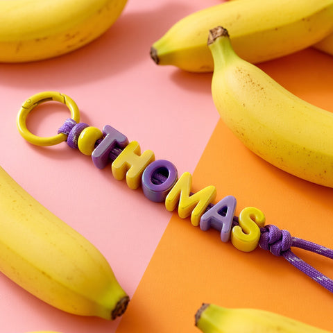 Personalised Fruit Pop Name Keyring