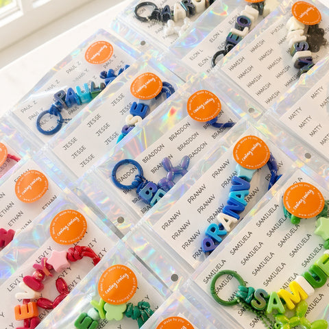 Personalised Name Keyring Party Favours