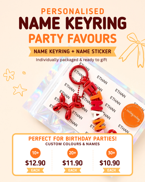 Personalised Name Keyring Party Favours