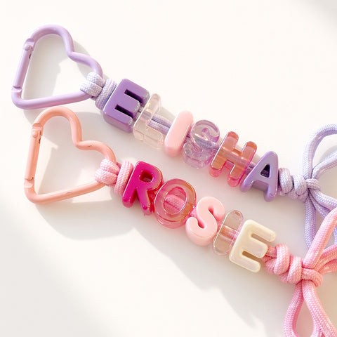Personalised Ribbon Name Keyring Party Favours