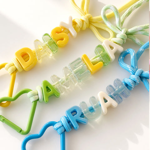 Personalised Ribbon Name Keyring Party Favours