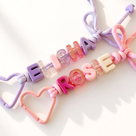Personalised Ribbon Name Keyring Party Favours