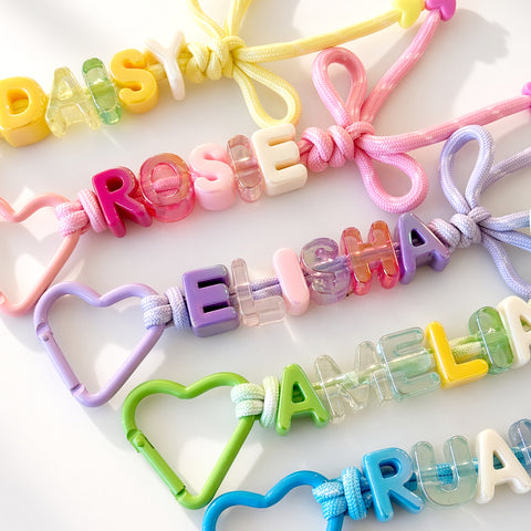 Personalised Ribbon Name Keyring Party Favours