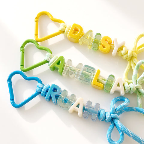 Personalised Ribbon Name Keyring Party Favours