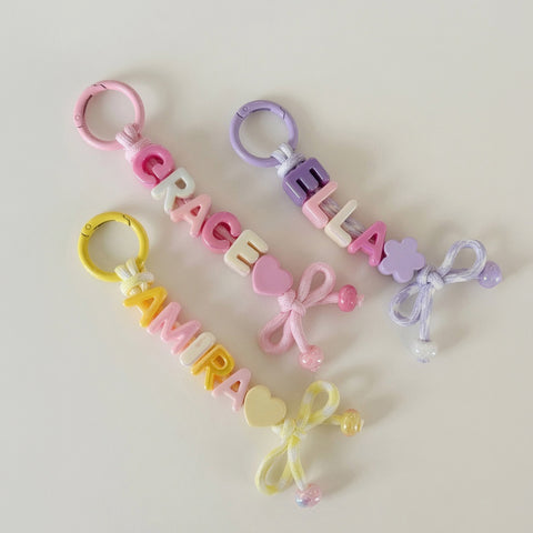 Ribbon Name Keyring