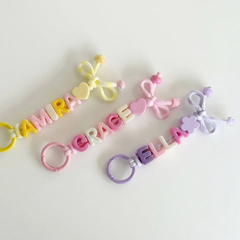 Ribbon Name Keyring