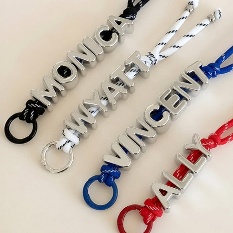 Silver Name Keyring