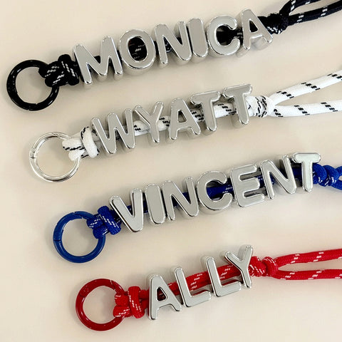 Silver Name Keyring