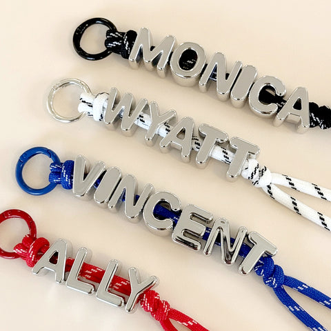 Silver Name Keyring